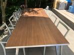 1x Dedon Play tafel + 4x Dedon Play stoelen (Starck design), Ophalen, Gebruikt, Rechthoekig, Aluminium