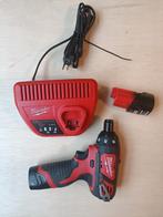 Milwaukee M12 BSD accuschroefmachine met 2 accu's en oplader, Ophalen of Verzenden