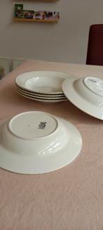 6 vintage diepe borden. Frans merk Digoin, Ophalen of Verzenden