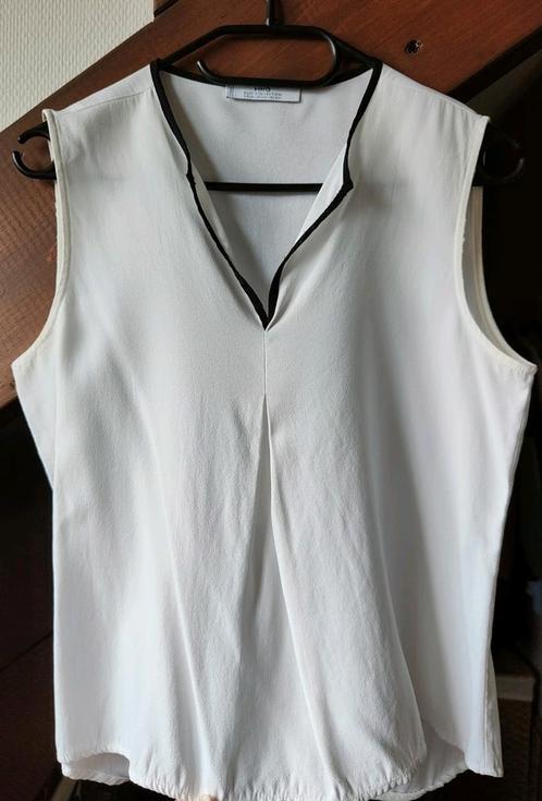 Witte dames topje zonder mouwen - Mango - maat S/XS, Kleding | Dames, Tops, Gedragen, Maat 36 (S), Zwart, Zonder mouw, Ophalen of Verzenden