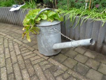 Vintage, ijzeren gieter. Nu als bloembak, maar ook voor....? beschikbaar voor biedingen