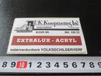 sticker ferwerd pk koopmans bv verffabriek verf extralux acr, Ophalen, Zo goed als nieuw, Bedrijf of Vereniging