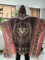 Unieke dames Wolf Poncho paars-rose, Ophalen of Verzenden, Zo goed als nieuw, Paars