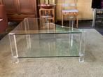 Glazen salontafel, Huis en Inrichting, Tafels | Salontafels, Minder dan 50 cm, Glas, 100 tot 150 cm, 100 tot 150 cm
