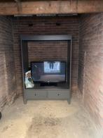 Grijze kledingkast met gebruikerssporen, Huis en Inrichting, Kasten | Kledingkasten, Ophalen, Kunststof, Gebruikt, 100 tot 150 cm