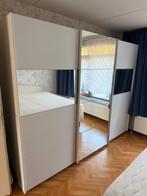 kledingkast, Huis en Inrichting, Kasten | Kledingkasten, Ophalen, Gebruikt, 200 cm of meer, Wit met spiegels