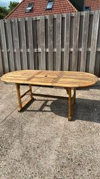 Uitschuifbare tuintafel teak, Ophalen, Rechthoekig, Teakhout