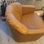 Leuke geel gekleurd leren fauteuil, Ophalen of Verzenden, Gebruikt