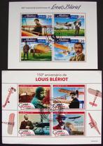 - 463 - 2 Blokken met Luchtvaart Pionier; Louis Blériot., Verzenden, Gestempeld, Vliegtuigen