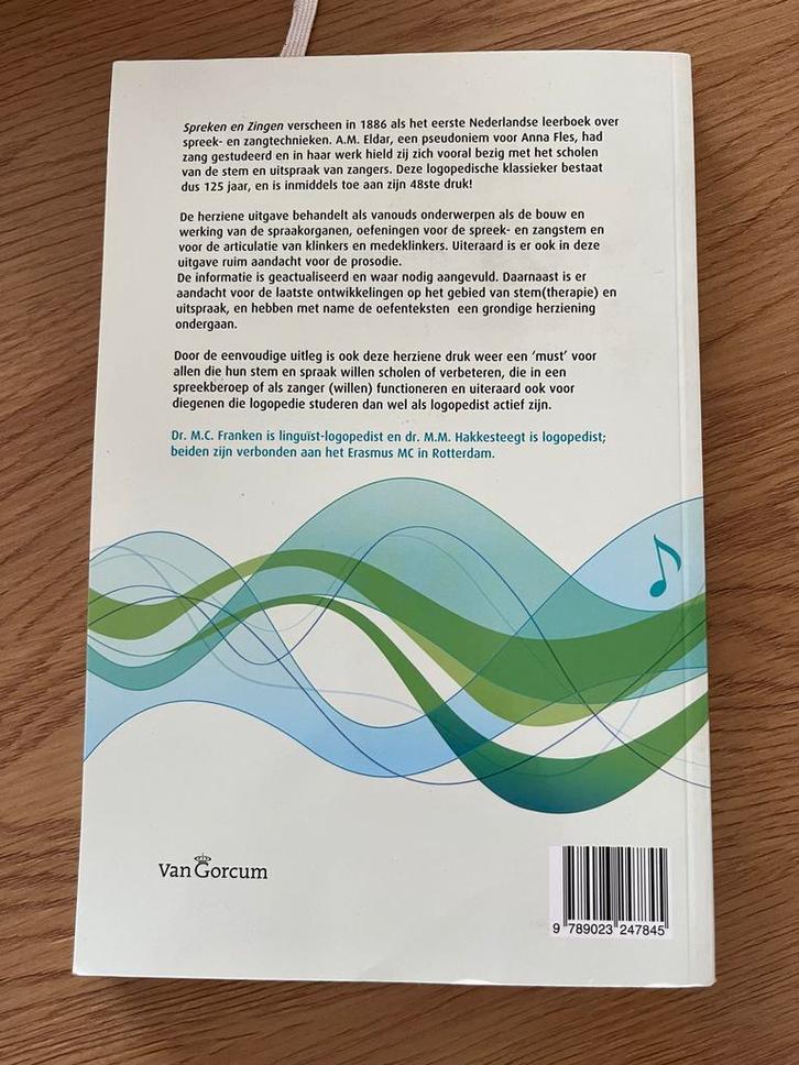 Spreken en Zingen - Studieboek Logopedie, Boeken, Studieboeken en Cursussen, Zo goed als nieuw, HBO, Alpha, Ophalen