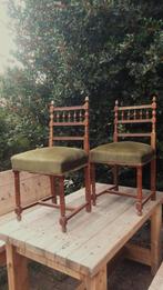 2 Franse brocante antieke eetkamer / slaapkamer stoeltjes, Ophalen