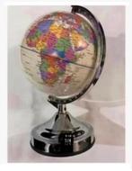 Korting Kleurrijke grote wereldbol licht metalen voet 32cm, Nieuw, Ophalen of Verzenden, X, X