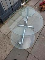 Glazen salontafel, Ophalen, Gebruikt, Rond, Glas