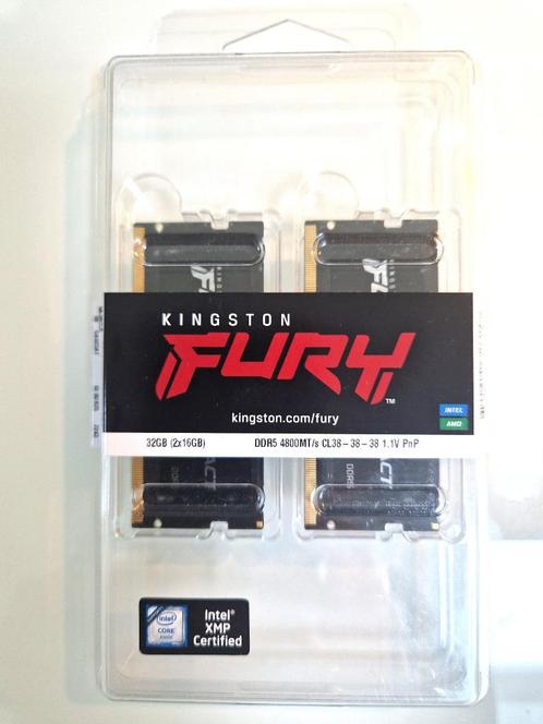 Kingston FURY Impact 32GB (2 x 16GB) DDR5-4800 RAM, Computers en Software, RAM geheugen, Zo goed als nieuw, Laptop, 32 GB, DDR5