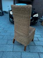 Rieten Eetkamerstoelen - Set van 4, Ophalen, Gebruikt, Bruin, Riet of Rotan