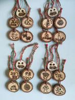 Set van 5 houten kersthangers van hout, Ophalen of Verzenden, Nieuw