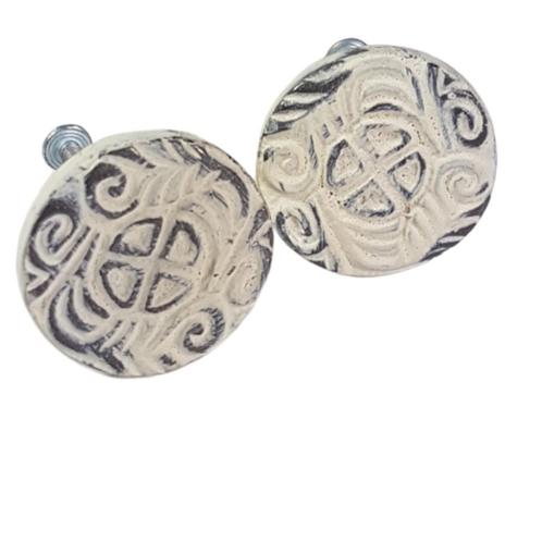 Metalen meubelknop rond Henna antiek wit, Huis en Inrichting, Keuken | Keukenelementen, Nieuw, Minder dan 100 cm, 25 tot 50 cm