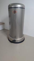 Wesco Baseboy 20 prullenbak, kleur nieuwzilver, Ophalen, Gebruikt, Met pedaal, 50 tot 75 cm