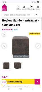 Hocker Nando 45x45x45 cm, Ophalen, Minder dan 50 cm, Minder dan 50 cm, Zo goed als nieuw