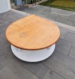 salontafel mdf wit-hout kleur druppel model, Huis en Inrichting, Tafels | Salontafels, Ophalen, Overige materialen, Gebruikt, Minder dan 50 cm