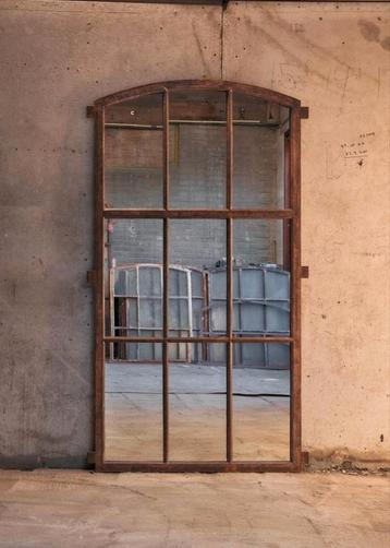 Spiegel groot | oude stalraam handgemaakt | 180x95 | beschikbaar voor biedingen