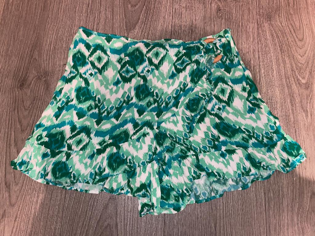 ZARA dames groene boho ruffle short rok korte broek mt S, Kort, Zara, Ophalen of Verzenden, Zo goed als nieuw