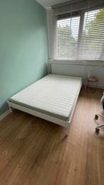 IKEA Nesttun bed 140x200, Huis en Inrichting, Ophalen, Gebruikt, Wit, Tweepersoons