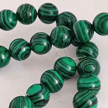 Streng Malachiet Natuursteen Kralen 8 mm beschikbaar voor biedingen