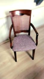 Twee degelijke eetkamer stoelen te koop., Huis en Inrichting, Stoelen, Ophalen, Gebruikt, Bruin, Twee