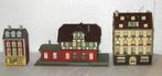 3x Gebouwen met binnenverlichting, Overige merken, Gelijkstroom of Wisselstroom, Brug, Tunnel of Gebouw, Ophalen of Verzenden