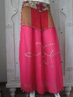 Buikdans belly dance rok roze met goud Maat M - L, Ophalen of Verzenden, Zo goed als nieuw, Overige typen