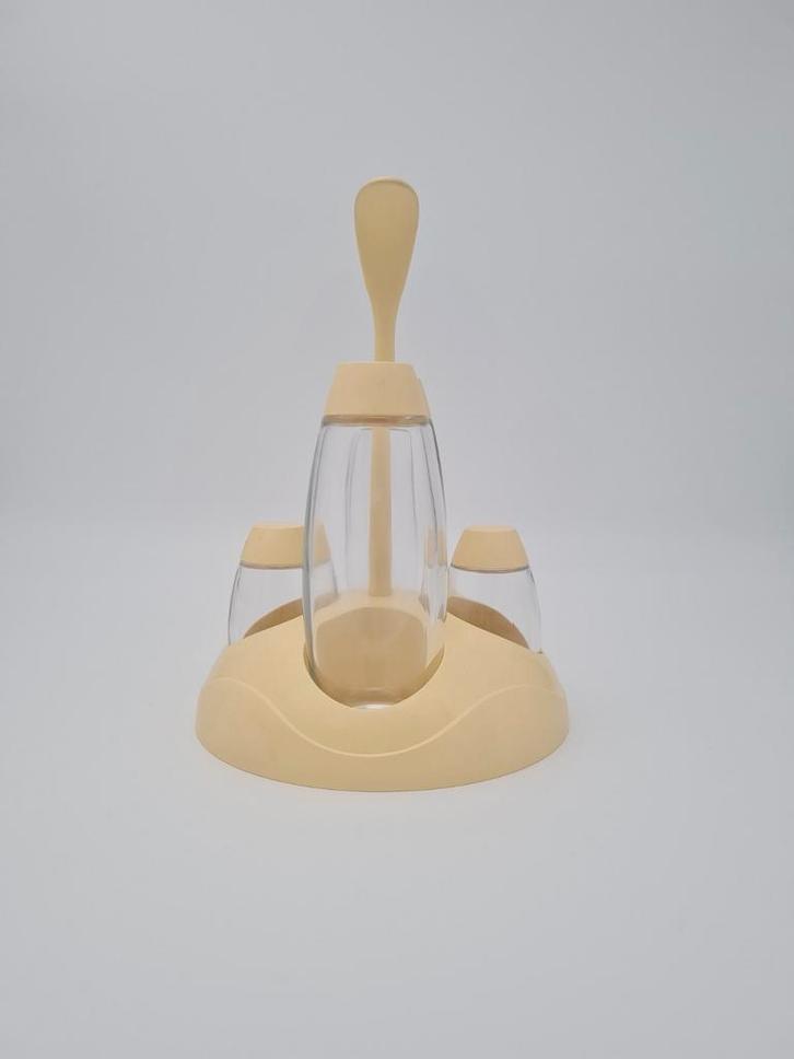 Vintage Italiaanse iGuzzini tafelset (olie en azijnstel, 90s, Antiek en Kunst, Kunst | Designobjecten, Ophalen of Verzenden