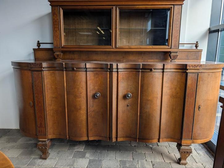 Antiek Eetkamermeubel Set - Tafel, Stoelen, Kast, Buffet, Antiek en Kunst, Antiek | Meubels | Kasten, Ophalen