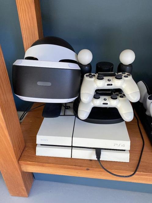 Playstation 4 wit inclusief VR Headset, Spelcomputers en Games, Spelcomputers | Sony PlayStation Consoles | Accessoires, Gebruikt