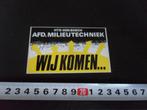 sticker HTS - Den Bosch Afd. Milieutechniek wij komen, Verzamelen, Ophalen, Zo goed als nieuw, Bedrijf of Vereniging