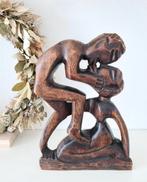 Houtsnijwerk houten beeldje twee mensen Love, Ophalen of Verzenden