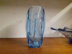 jaren 50 Bullet vaas Rudolf Schröter design Sklo Union retro, Gebruikt, Blauw, ?, Glas