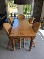 Eetkamerstoelen Rotan, Huis en Inrichting, Stoelen, Ophalen, Gebruikt, Bruin, Riet of Rotan