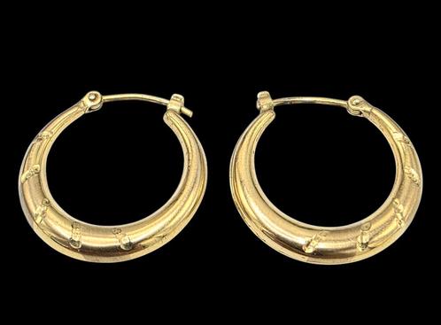 Gouden Creool Oorbellen, Sieraden, Tassen en Uiterlijk, Oorbellen, Zo goed als nieuw, Goud, Goud, Verzenden