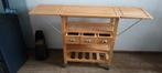 Inklapbare Houten Trolley met 3 Lades en Flessenrek, Huis en Inrichting, Ophalen, Gebruikt