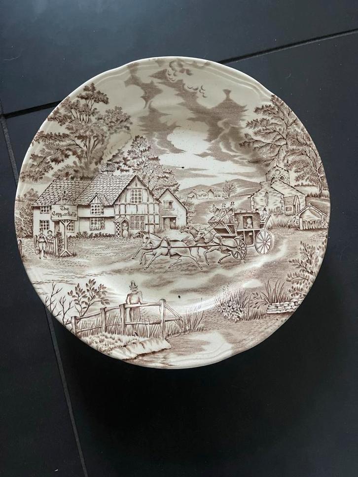 Lunéville France Bord in English Style Collectie 4borden, Antiek en Kunst, Antiek | Schalen, Ophalen of Verzenden