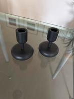 Iittala Nappulla Zwarte Kandelaars - Set van 2, Zwart, Ophalen of Verzenden, Zo goed als nieuw, Metaal