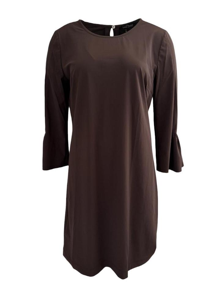 LaDress jurk M, Kleding | Dames, Jurken, Zo goed als nieuw, Maat 38/40 (M), Bruin, Knielengte, Ophalen of Verzenden