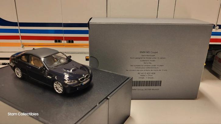 Minichamps BMW 3-Serie M3 E92 Coupe D. Blue Dealer Edition, Hobby en Vrije tijd, Modelauto's | 1:43, Zo goed als nieuw, Auto, MiniChamps