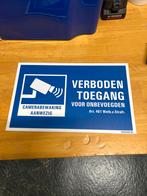 Bord Verboden Toegang - Camerabewaking, Ophalen of Verzenden