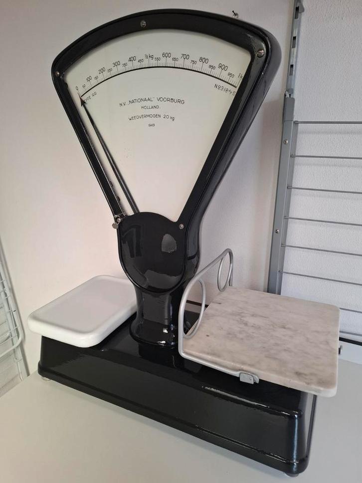 Vintage N.V. Nationaal Voorburg Weegschaal, Antiek en Kunst, Antiek | Keukenbenodigdheden, Ophalen