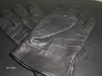 Zwart 100% Leren Handschoenen met een synthetische voering., Ophalen of Verzenden, Gedragen, Maat 38/40 (M), Handschoenen