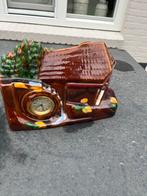 Duitse Porseleinen Watermolen Klok, Jaren '50-'60, Antiek en Kunst, Antiek | Klokken, Ophalen