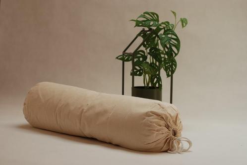 LEOLTE Bolster yoga ronde kussen 70cm x 20cm Katoen Creme, Sport en Fitness, Yoga en Pilates, Nieuw, Yoga-accessoire, Ophalen of Verzenden