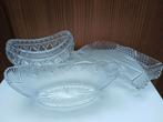 3 antieke schaaltjes kristal glas, in één koop of apart, Antiek en Kunst, Ophalen of Verzenden